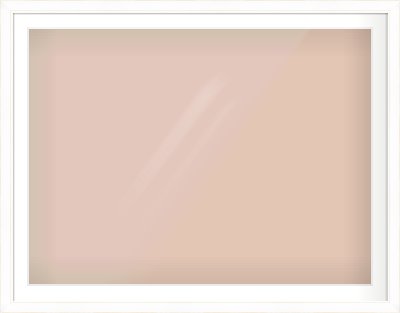White / Natural Scoop Frame for 1200 × 900mm artwork, with Smooth White Single Mount