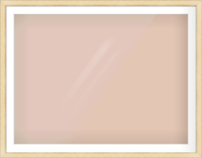 Gold Flat Frame for 1200 × 900mm artwork, with Smooth White Single Mount