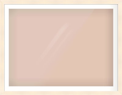 Natural Wood Flat Frame for 1200 × 900mm artwork, with Smooth White Single Mount