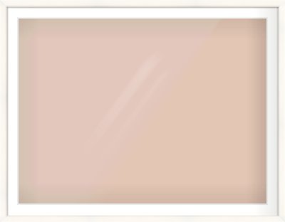 Cream Flat Frame for 1200 × 900mm artwork, with Smooth White Single Mount
