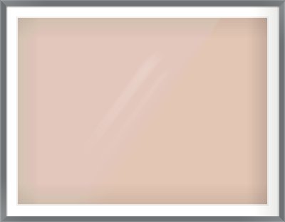 Grey Flat Frame for 1200 × 900mm artwork, with Smooth White Single Mount