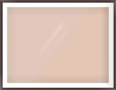 Brown Bevel Frame for 1200 × 900mm artwork, with Smooth White Single Mount