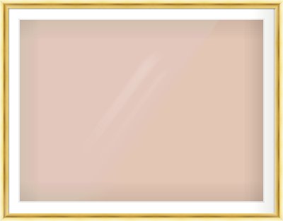 Gold Cushion Frame for 1200 × 900mm artwork, with Smooth White Single Mount