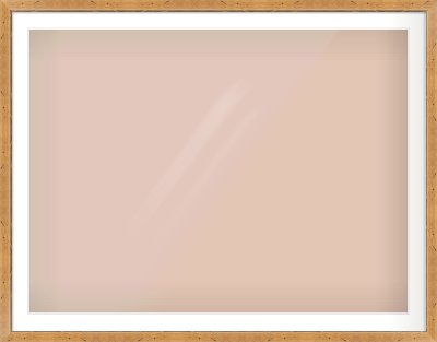 Rustic Medium Oak Reverse Frame for 1200 × 900mm artwork, with Smooth White Single Mount