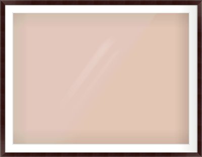 Brown Flat Frame for 1200 × 900mm artwork, with Smooth White Single Mount