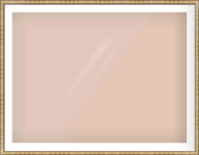 Gold Spoon Frame for 1200 × 900mm artwork, with Smooth White Single Mount