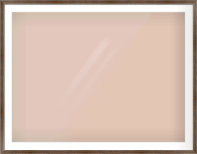 Walnut / Pewter Reverse Frame for 1200 × 900mm artwork, with Smooth White Single Mount