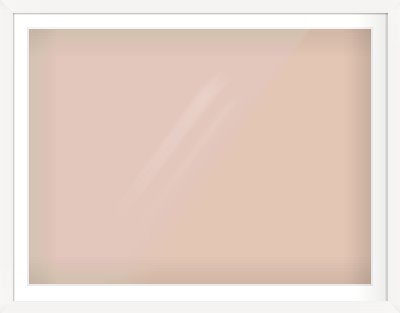 White Beveled Frame for 1200 × 900mm artwork, with Smooth White Single Mount