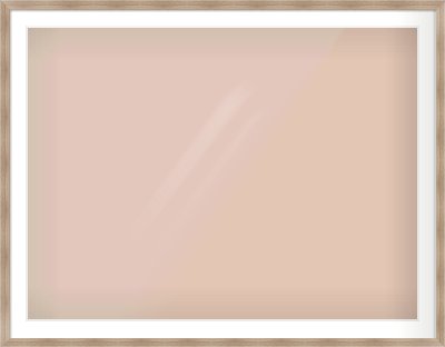 Walnut Flat Frame for 1200 × 900mm artwork, with Smooth White Single Mount