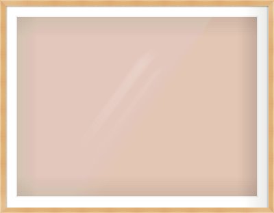 Oak Veneer Flat Frame for 1200 × 900mm artwork, with Smooth White Single Mount