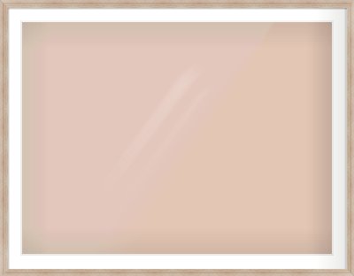 Light Walnut Flat Frame for 1200 × 900mm artwork, with Smooth White Single Mount