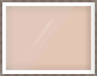 Dark Walnut Flat Frame for 1200 × 900mm artwork, with Smooth White Single Mount
