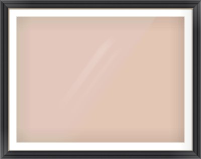 Black/Gold Scoop Frame for 120 × 90cm artwork, with Smooth White Single Mount