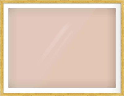 Gold Reverse Frame for 1200 × 900mm artwork, with Smooth White Single Mount