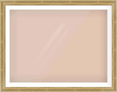 Gold Scoop Frame for 1200 × 900mm artwork, with Smooth White Single Mount