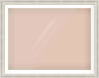 Silver Scoop Frame for 1200 × 900mm artwork, with Smooth White Single Mount