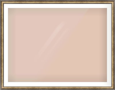 Gold Spoon Frame for 1200 × 900mm artwork, with Smooth White Single Mount