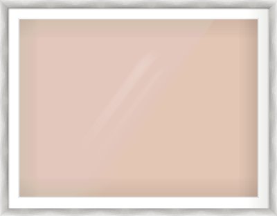 Silver Cushion Frame for 1200 × 900mm artwork, with Smooth White Single Mount