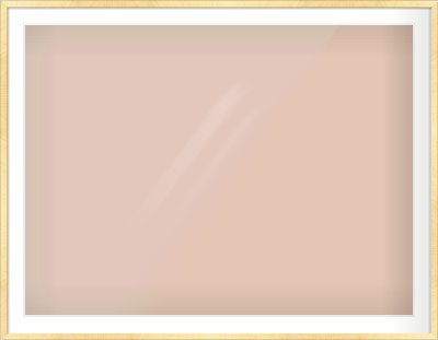 Brushed Gold with Black Sides Flat Frame for 1200 × 900mm artwork, with Smooth White Single Mount