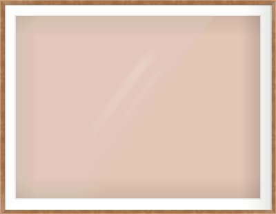 Brushed Bronze with Black Sides Flat Frame for 1200 × 900mm artwork, with Smooth White Single Mount