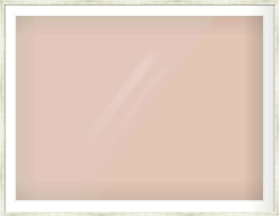 Champagne Flat Frame for 1200 × 900mm artwork, with Smooth White Single Mount