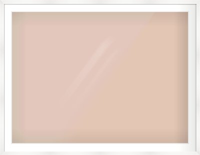 White Stain Flat Frame for 1200 × 900mm artwork, with Smooth White Single Mount