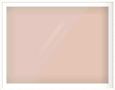 Ivory Flat Frame for 1200 × 900mm artwork, with Smooth White Single Mount