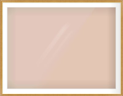 Gold Reverse Frame for 1200 × 900mm artwork, with Smooth White Single Mount
