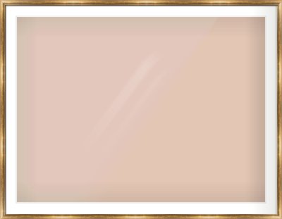 Gold Cushion Frame for 1200 × 900mm artwork, with Smooth White Single Mount
