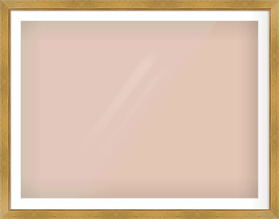 Gold Flat Frame for 1200 × 900mm artwork, with Smooth White Single Mount