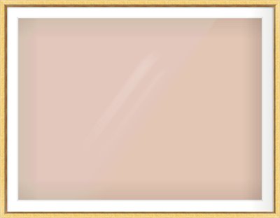 Gold Leaf Flat Frame for 1200 × 900mm artwork, with Smooth White Single Mount
