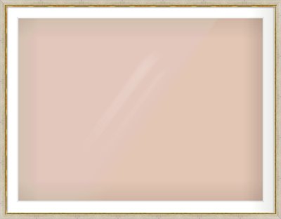 Silver Foil Flat Frame for 1200 × 900mm artwork, with Smooth White Single Mount