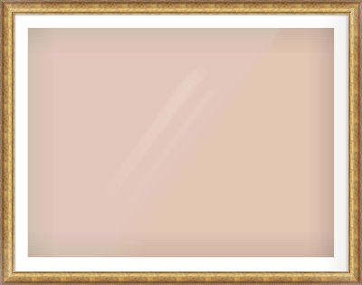 Gold Dome Frame for 1200 × 900mm artwork, with Smooth White Single Mount