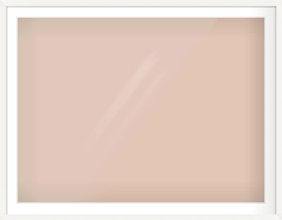 White Beveled Frame for 1200 × 900mm artwork, with Smooth White Single Mount