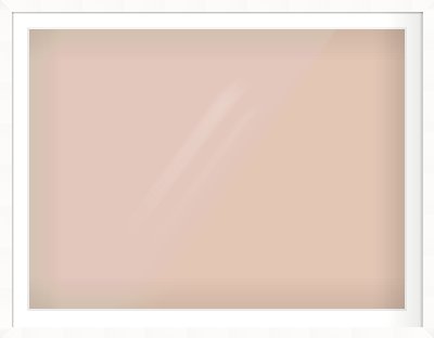 White Bevel Frame for 1200 × 900mm artwork, with Smooth White Single Mount