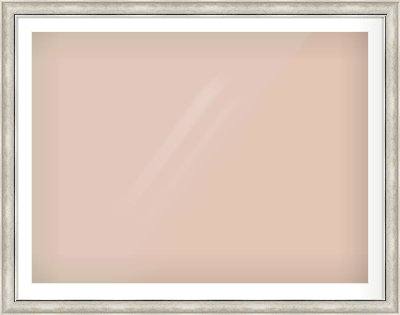 Silver Scoop Frame for 1200 × 900mm artwork, with Smooth White Single Mount
