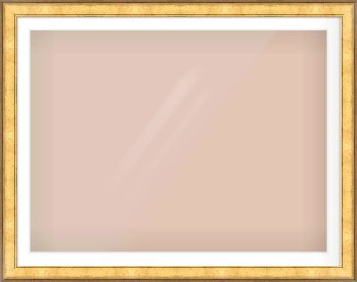Gold Flat Frame for 1200 × 900mm artwork, with Smooth White Single Mount