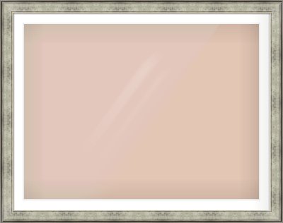 Silver Flat Frame for 1200 × 900mm artwork, with Smooth White Single Mount