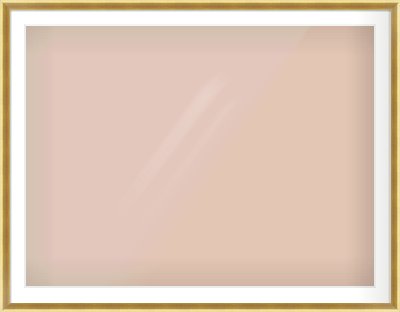 Gold Cushion Frame for 1200 × 900mm artwork, with Smooth White Single Mount