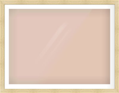 Gold Flat Frame for 1200 × 900mm artwork, with Smooth White Single Mount
