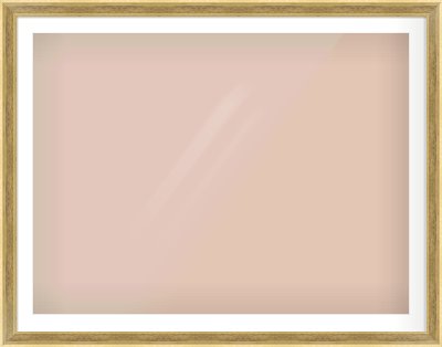 Gold Flat Frame for 1200 × 900mm artwork, with Smooth White Single Mount