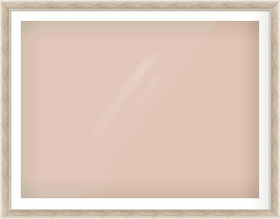 Silver Flat Frame for 1200 × 900mm artwork, with Smooth White Single Mount