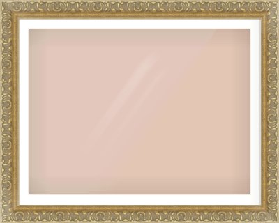 Gold Reverse Frame for 1200 × 900mm artwork, with Smooth White Single Mount