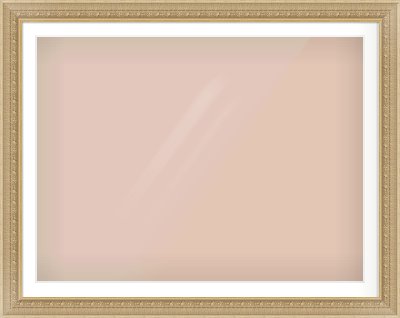 Gold Reverse Frame for 1200 × 900mm artwork, with Smooth White Single Mount