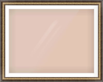 Gold Spoon Frame for 1200 × 900mm artwork, with Smooth White Single Mount