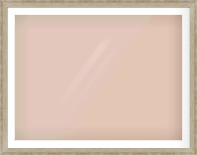 Ivory Scoop Frame for 1200 × 900mm artwork, with Smooth White Single Mount