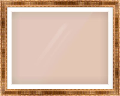 Gold Spoon Frame for 1200 × 900mm artwork, with Smooth White Single Mount