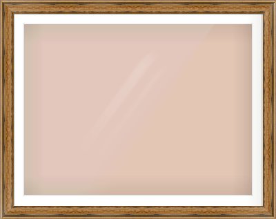 Gold Scoop Frame for 1200 × 900mm artwork, with Smooth White Single Mount