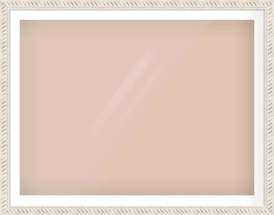 Off White & Gold Dome Frame for 1200 × 900mm artwork, with Smooth White Single Mount