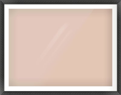 Black/Gold Dome Frame for 120 × 90cm artwork, with Smooth White Single Mount